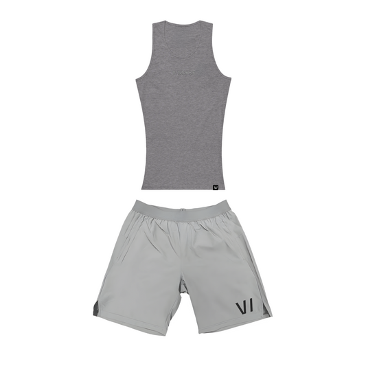 Signature Tank Top + Essential Athlete Shorts (Grey bundle)